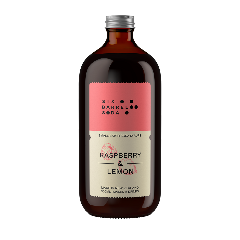 Six Barrel Soda Syrup - Raspberry & Lemon - Front