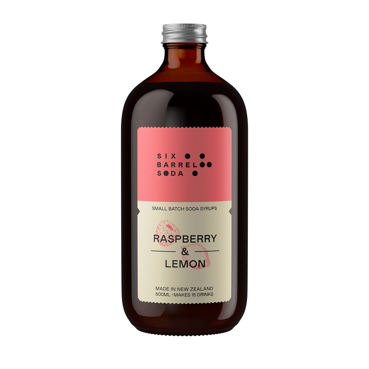 Six Barrel Soda Syrup - Raspberry & Lemon - Front